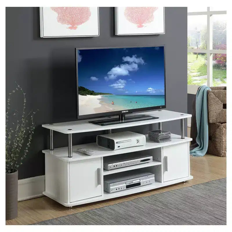 Breighton Home Catalina Entertainment Center with Storage Cabinets and Multiple Shelves TV Stand for TVs up to 60