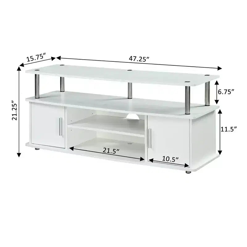 Breighton Home Catalina Entertainment Center with Storage Cabinets and Multiple Shelves TV Stand for TVs up to 60