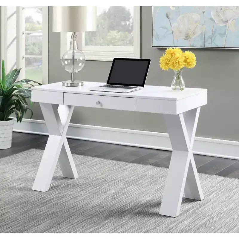 Newport Wood Writing Desk with Drawer - Breighton Home