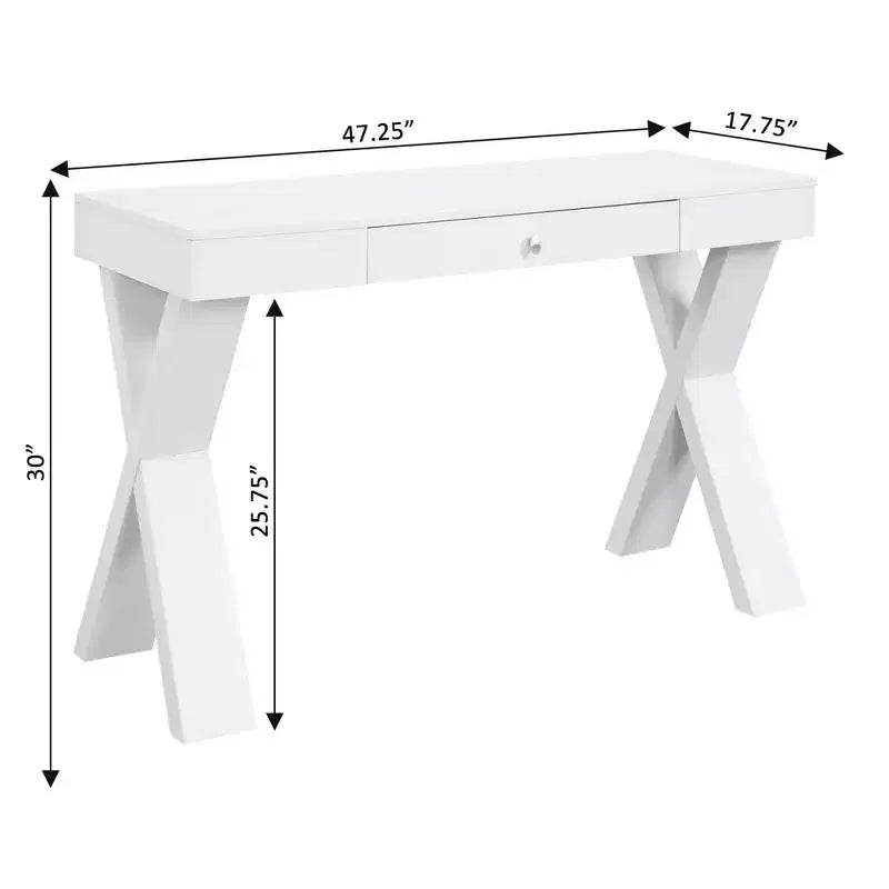 Newport Wood Writing Desk with Drawer - Breighton Home