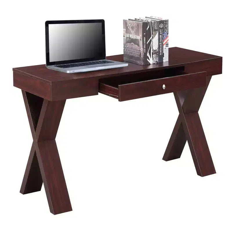Newport Wood Writing Desk with Drawer - Breighton Home