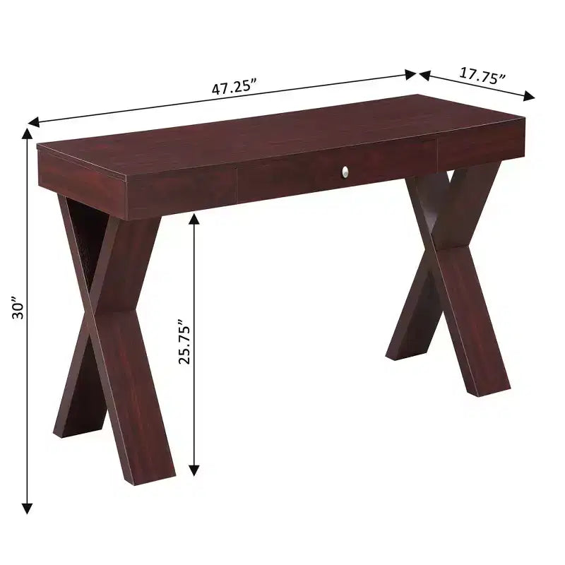 Newport Wood Writing Desk with Drawer - Breighton Home
