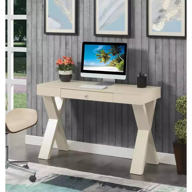 Newport Wood Writing Desk with Drawer - Breighton Home