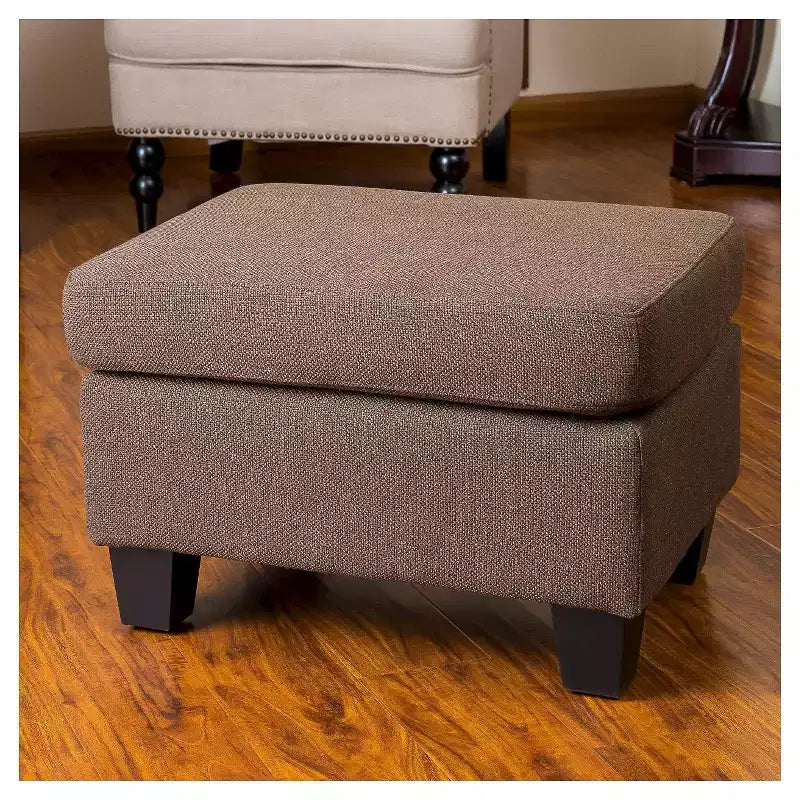 Rosella Fabric Ottoman - Christopher Knight Home