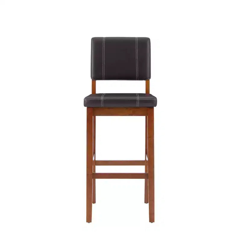 Milano Padded Barstool Upholstered Seat & Back - Linon