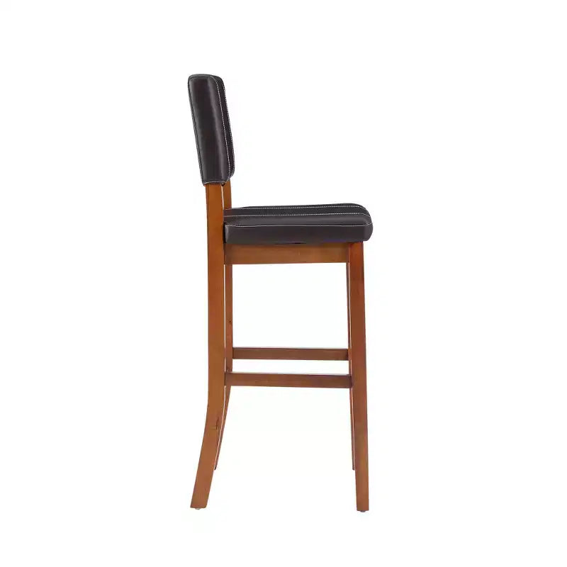 Milano Padded Barstool Upholstered Seat & Back - Linon
