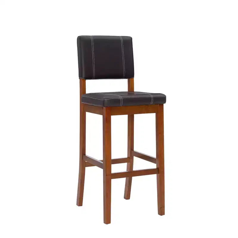 Milano Padded Barstool Upholstered Seat & Back - Linon