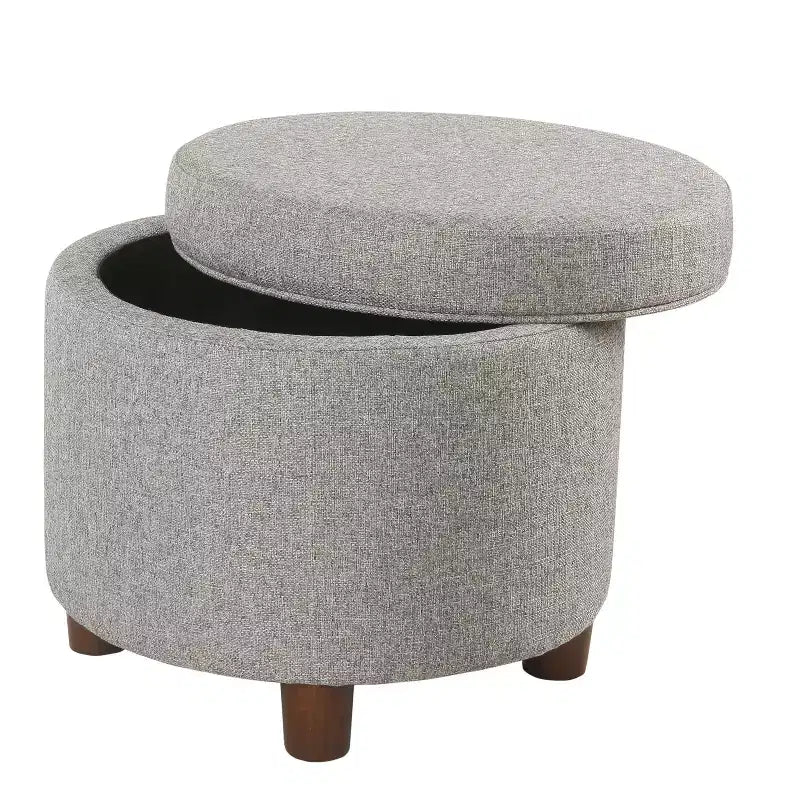 Round Storage Ottoman - Homepop