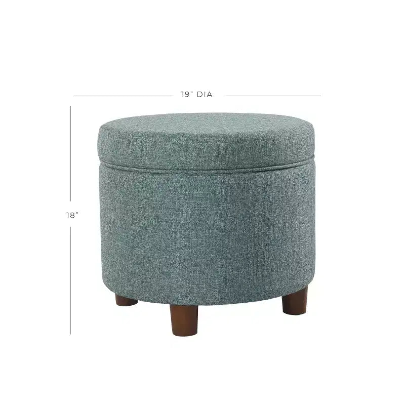 Round Storage Ottoman - Homepop