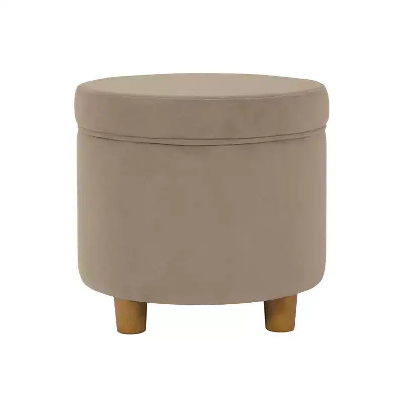 Round Storage Ottoman - Homepop