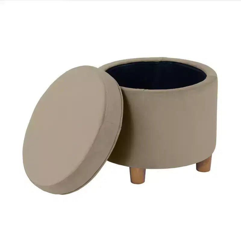 Round Storage Ottoman - Homepop
