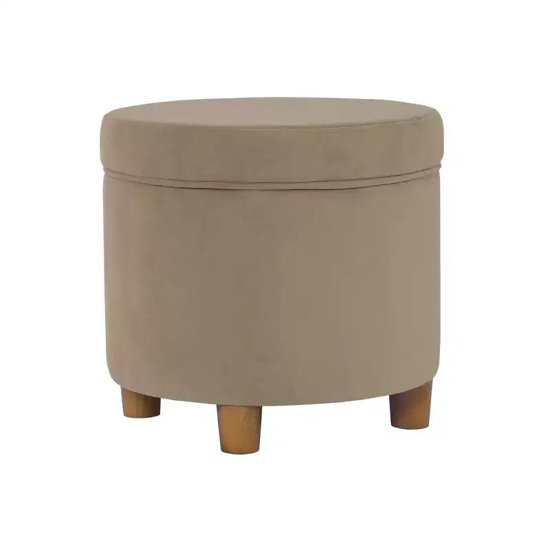 Round Storage Ottoman - Homepop
