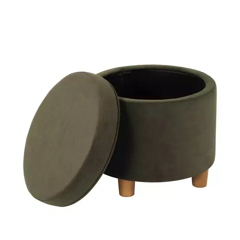 Round Storage Ottoman - Homepop
