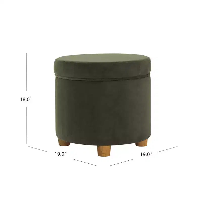 Round Storage Ottoman - Homepop