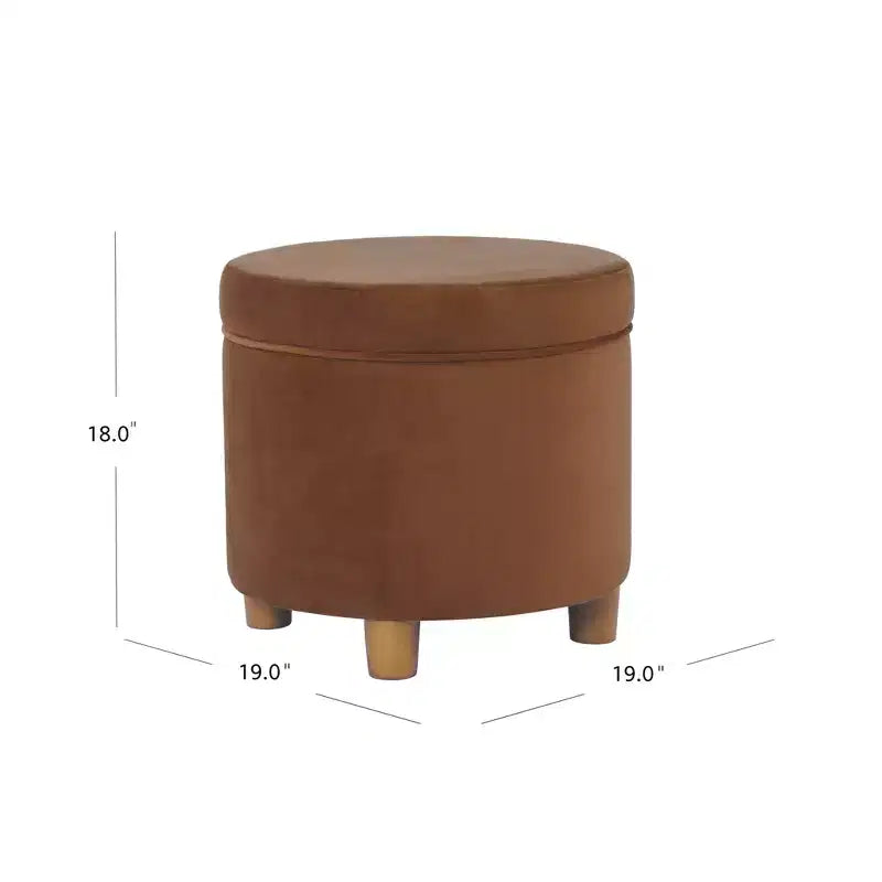 Round Storage Ottoman - Homepop