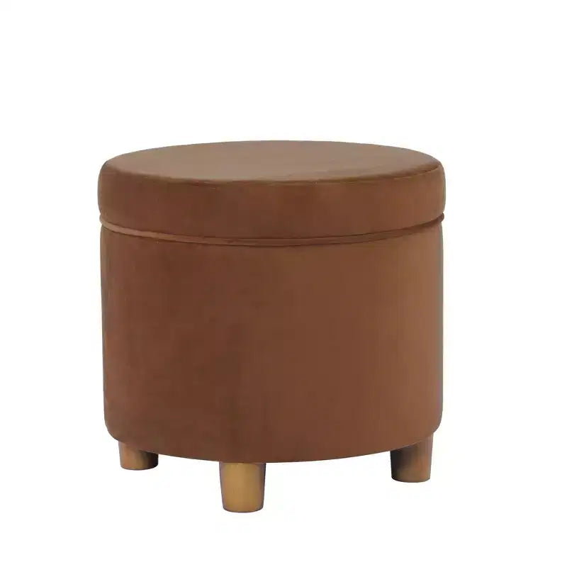 Round Storage Ottoman - Homepop