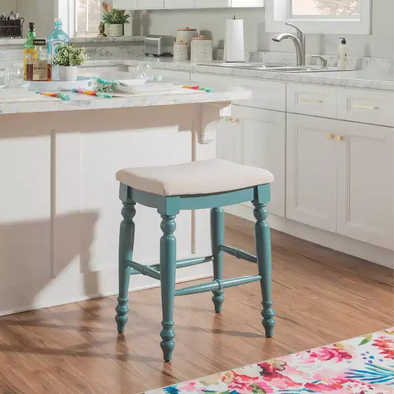 Marino Backless Counter Height Barstool Wood - LInon