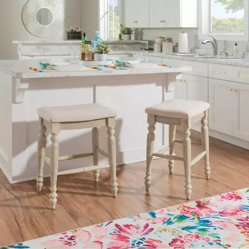 Marino Backless Counter Height Barstool Wood - LInon