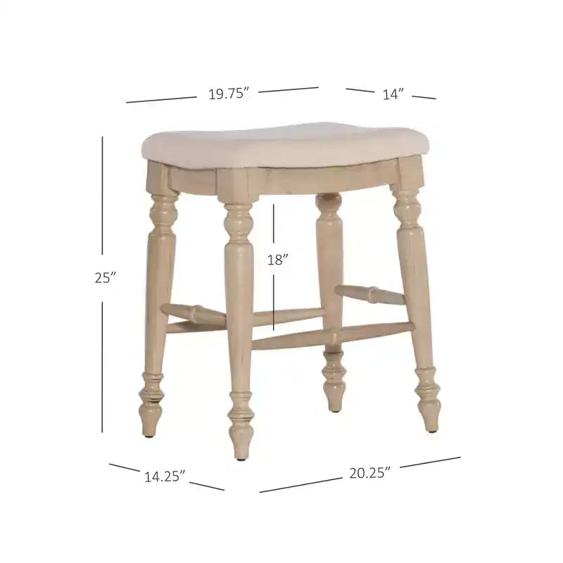 Marino Backless Counter Height Barstool Wood - LInon