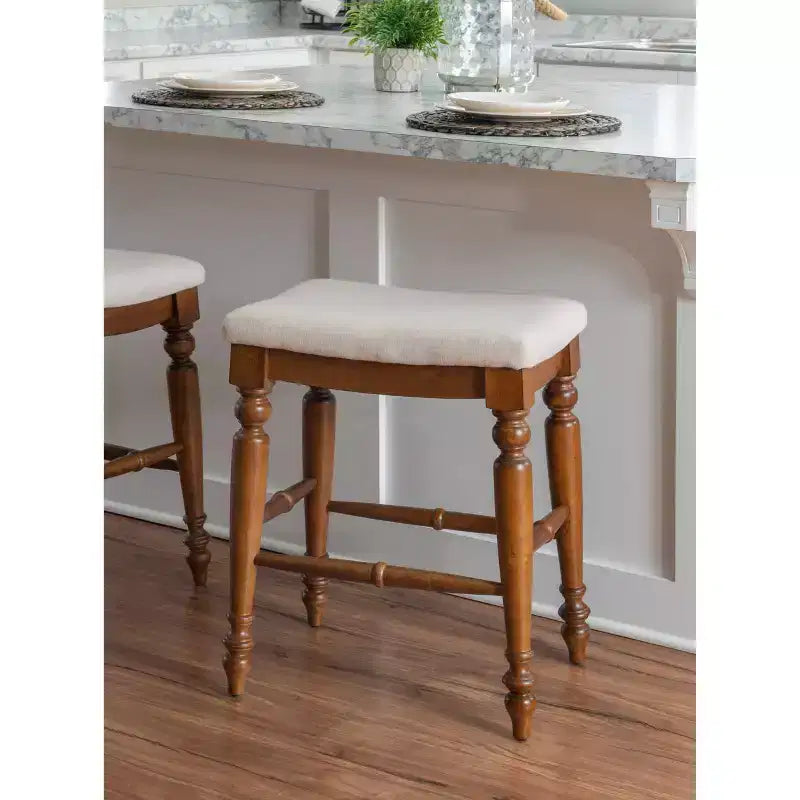 Marino Backless Counter Height Barstool Wood - LInon