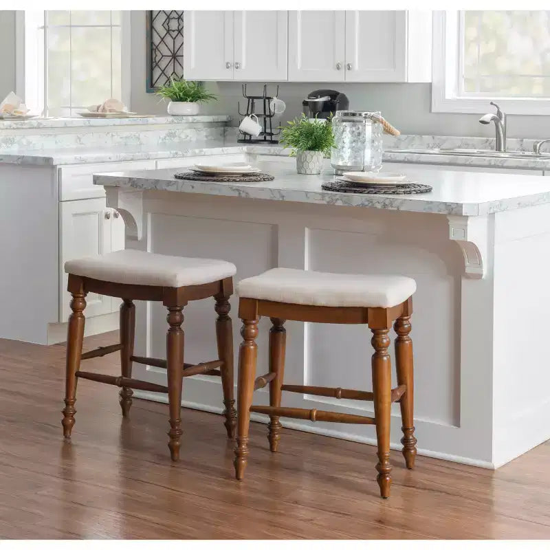 Marino Backless Counter Height Barstool Wood - LInon