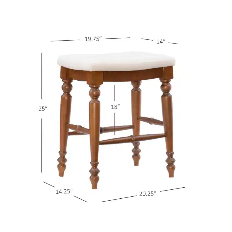 Marino Backless Counter Height Barstool Wood - LInon