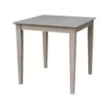 Solid Wood 30 X 30 Dining Table Weathered Gray - International Concepts