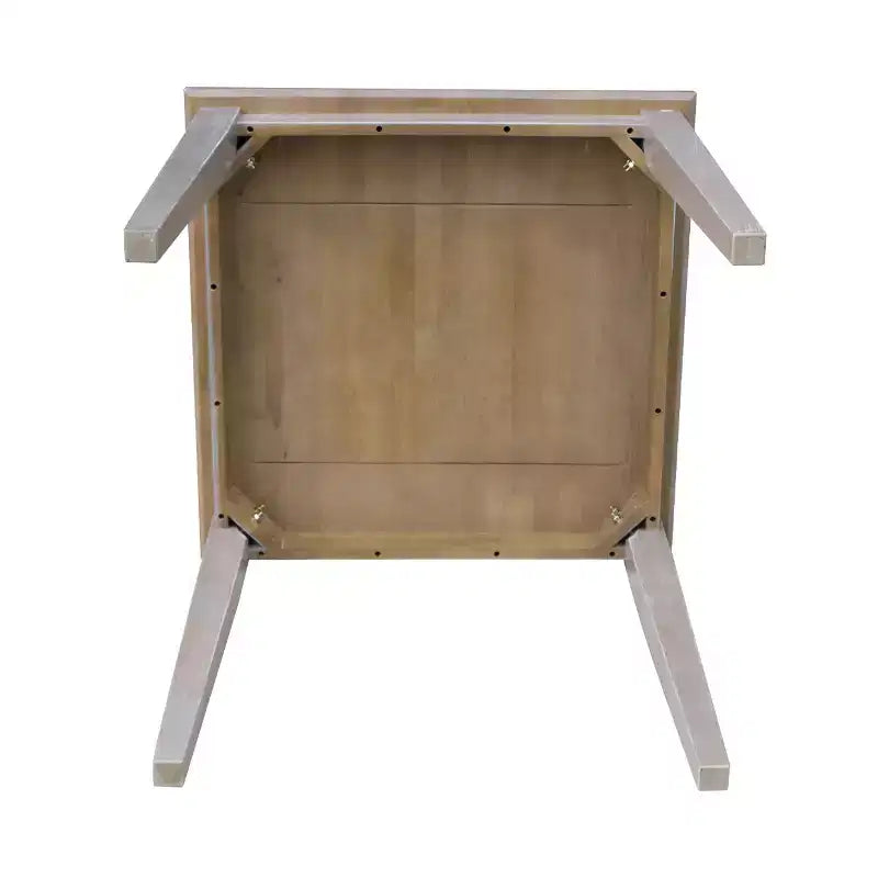 Table de salle à manger en bois massif 30 X 30 Gris patiné - International Concepts