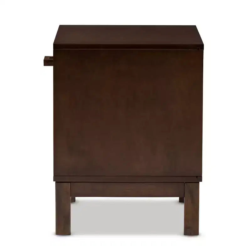 Deirdre Modern and Contemporary Wood 1 Drawer Nightstand - Baxton Studio