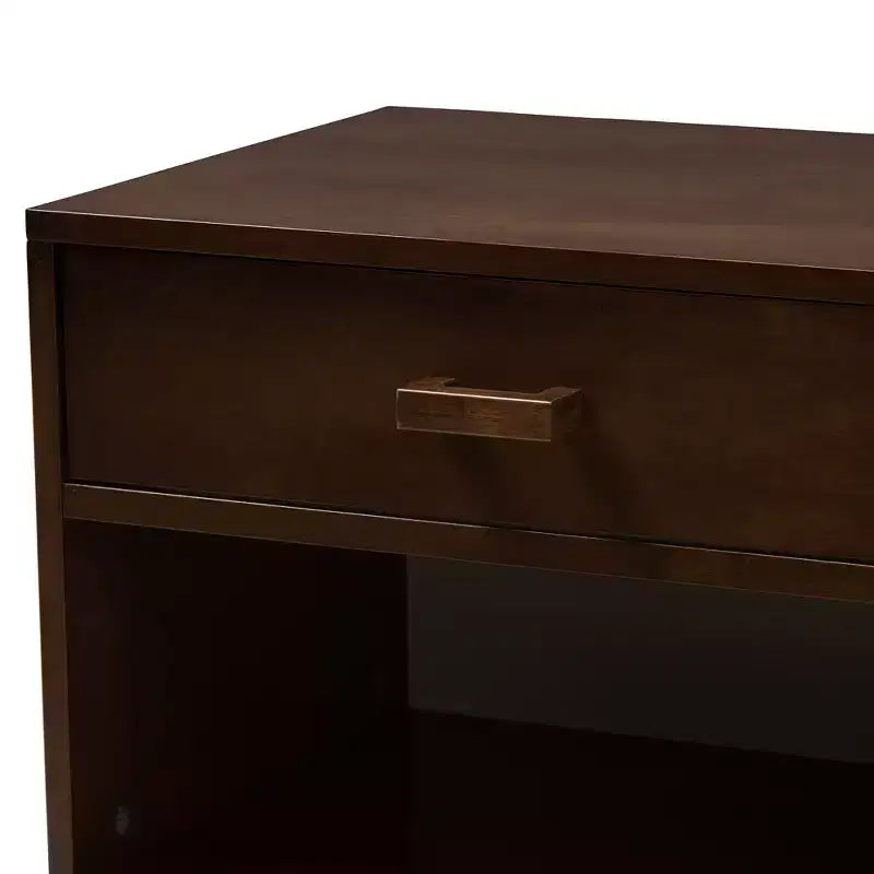 Deirdre Modern and Contemporary Wood 1 Drawer Nightstand - Baxton Studio