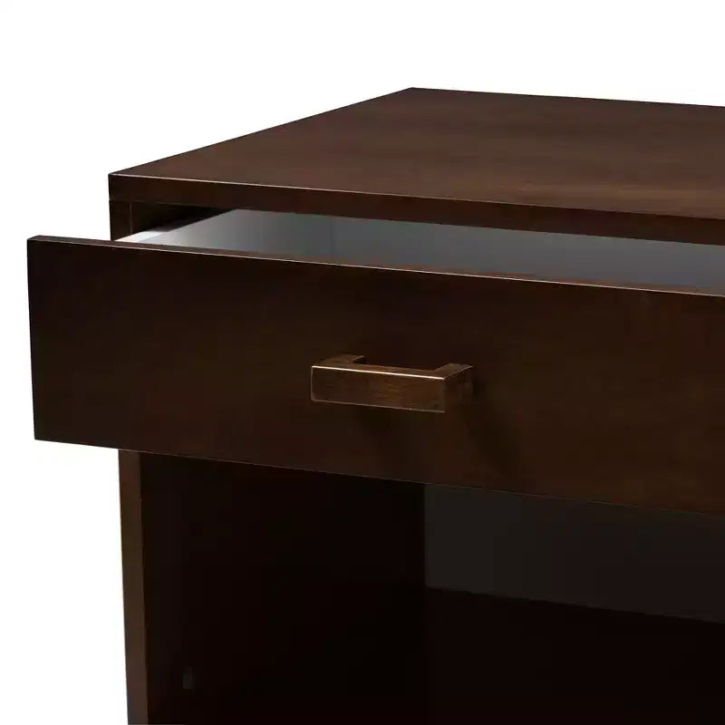 Deirdre Modern and Contemporary Wood 1 Drawer Nightstand - Baxton Studio