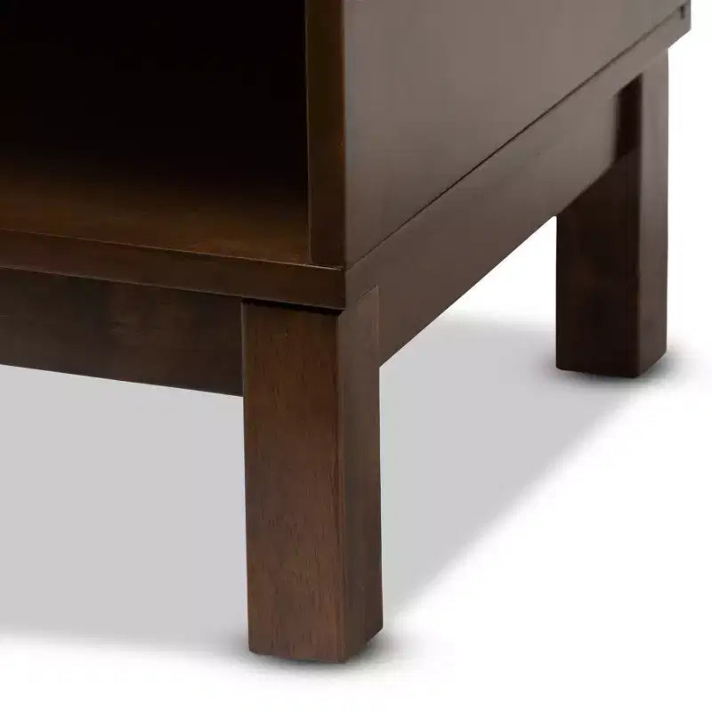 Deirdre Modern and Contemporary Wood 1 Drawer Nightstand - Baxton Studio