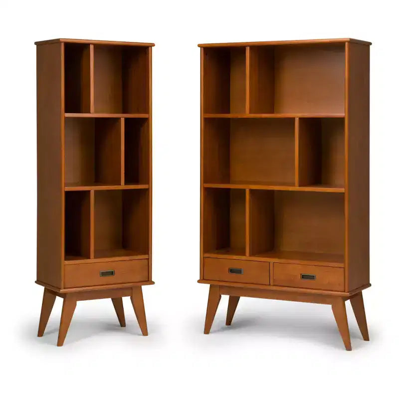 Tierney Solid Hardwood Mid Century Bookcase and Storage Unit - WyndenHall