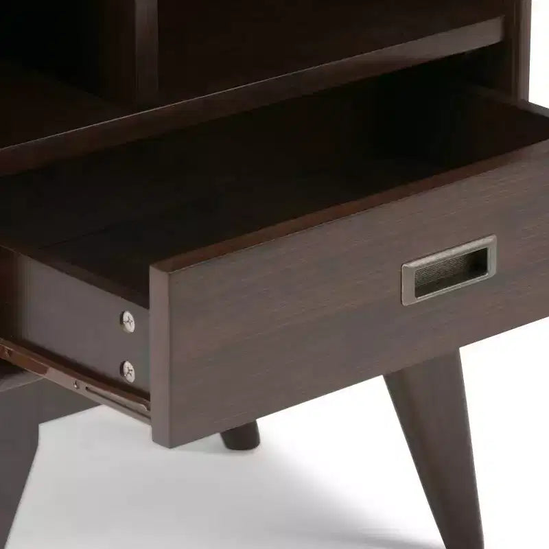 Tierney Solid Hardwood Mid Century Bookcase and Storage Unit - WyndenHall