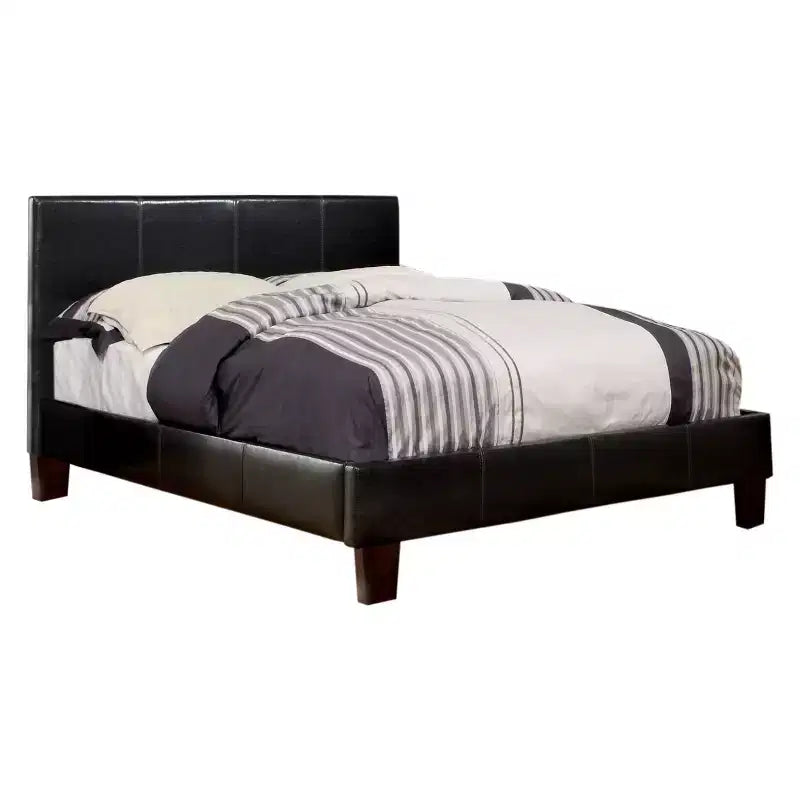 Frank Leatherette Upholstered Bed - HOMES: Inside + Out