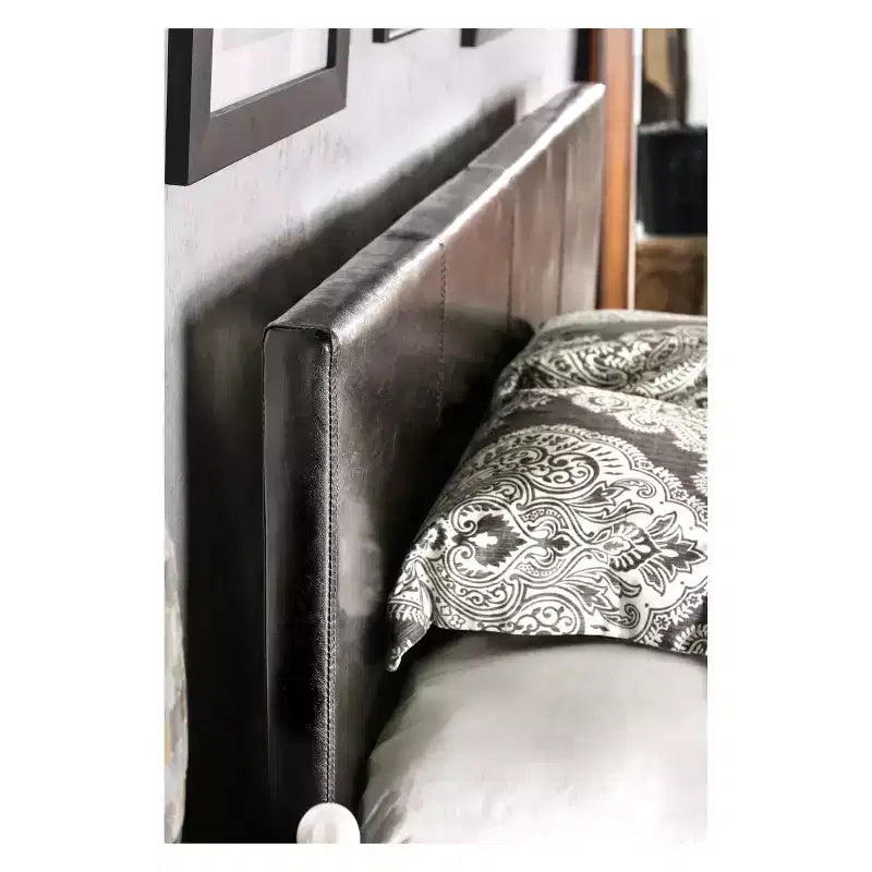 Frank Leatherette Upholstered Bed - HOMES: Inside + Out