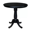 36 Round Top Pedestal Table Black - International Concepts