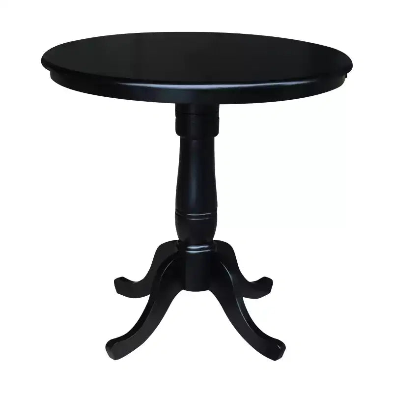 36 Round Top Pedestal Table Black - International Concepts
