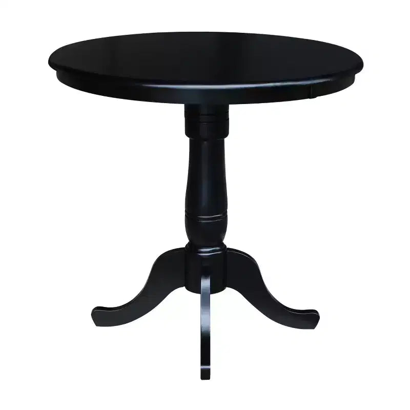 Table piédestal ronde 36" avec dessus noir - International Concepts