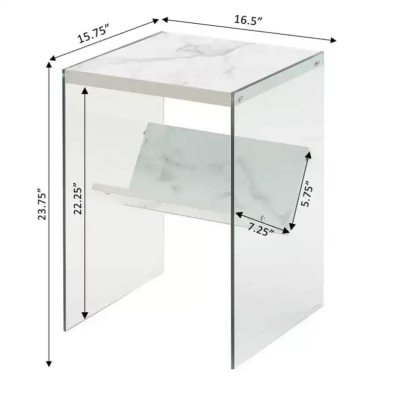 Table d'appoint SoHo avec étagère - Breighton Home