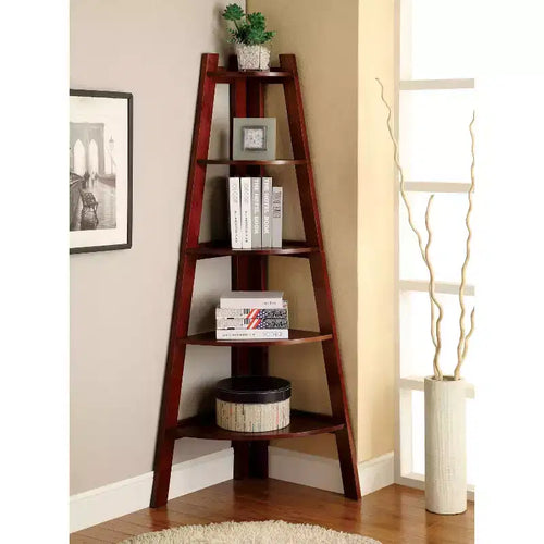 24/7 Shop At Home 63.25 Lynch 5 Shelf Corner Bookcase