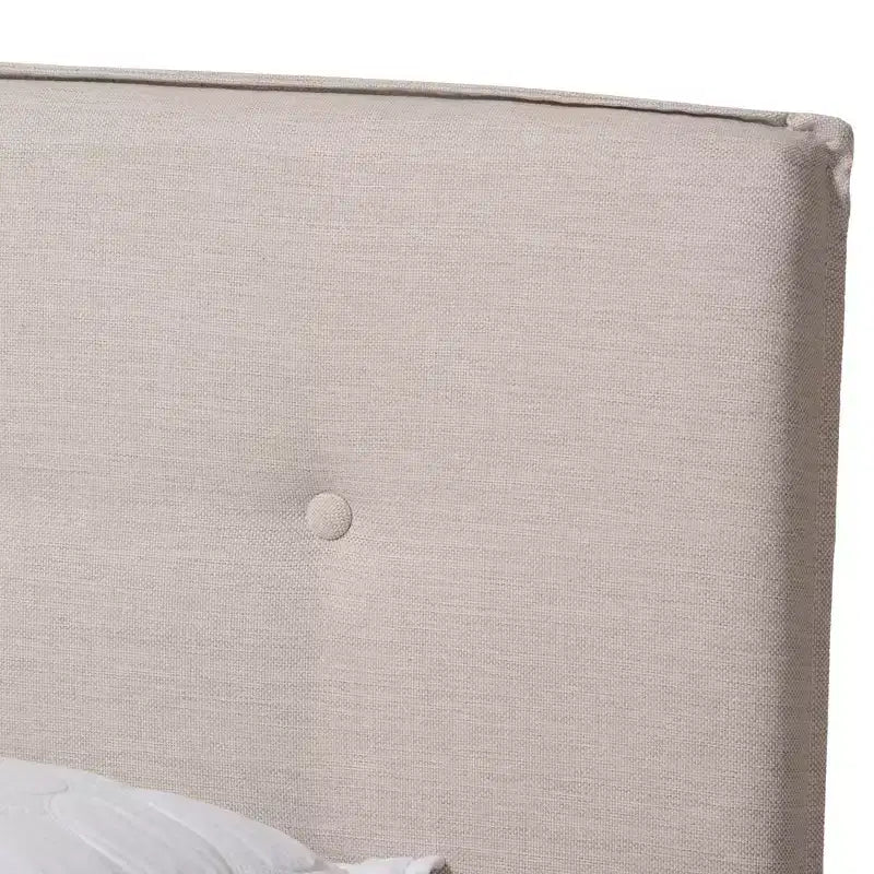 Audrey Modern And Contemporary Fabric Upholstered Bed - Baxton Studio