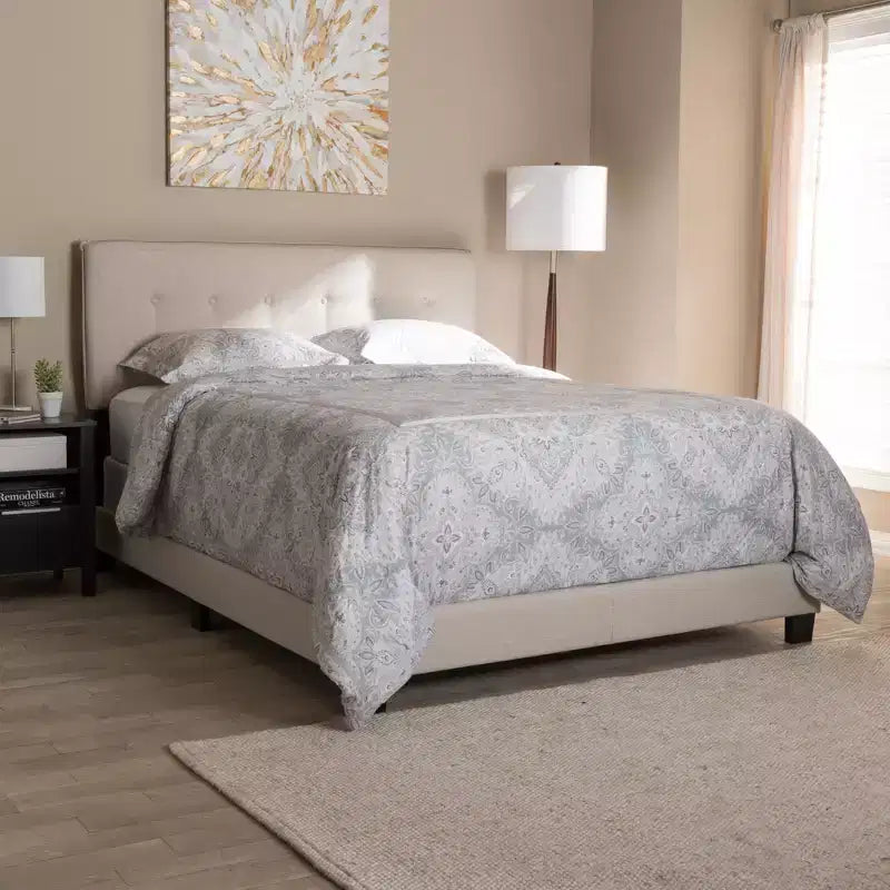 Audrey Modern And Contemporary Fabric Upholstered Bed - Baxton Studio