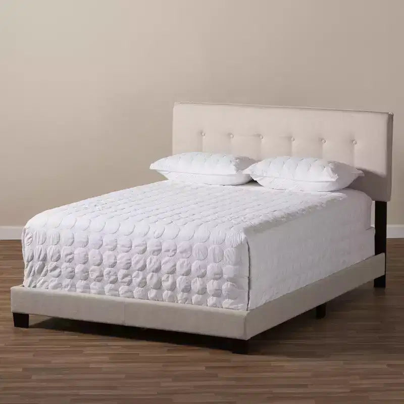 Audrey Modern And Contemporary Fabric Upholstered Bed - Baxton Studio