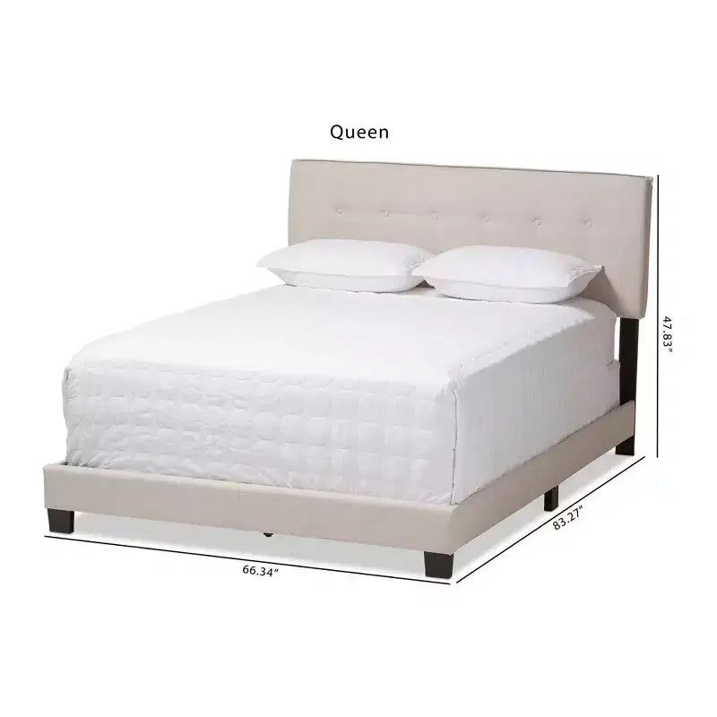 Audrey Modern And Contemporary Fabric Upholstered Bed - Baxton Studio