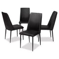 Set of 4 Chandelle Modern and Contemporary Faux Leather Upholstered Dining Chairs - Baxton Studio