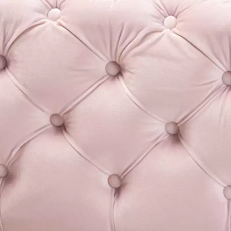 Avara Velvet Button Tufted Bench Ottoman - Baxton Studio