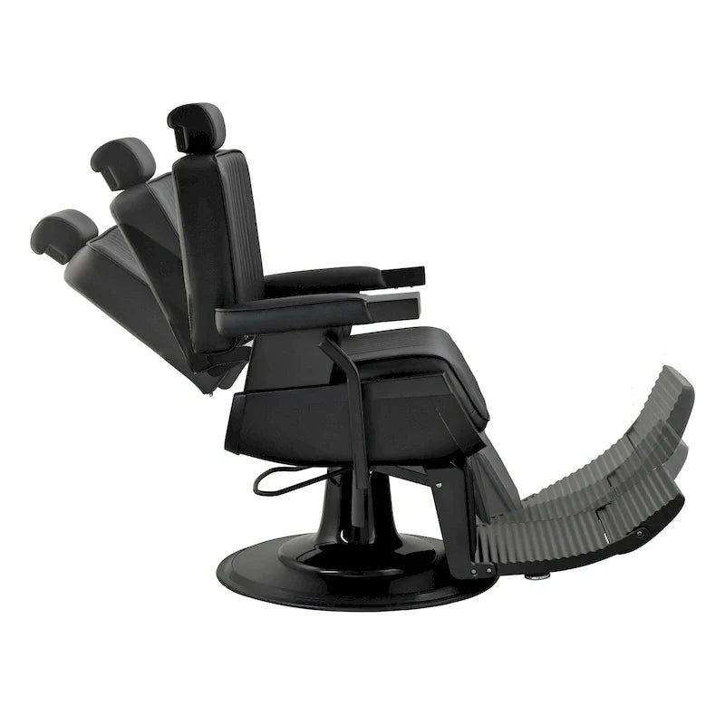 JAXSON Heavy Duty Barber Chair Reclining Hydraulic Barbershop Chair, Black Frame