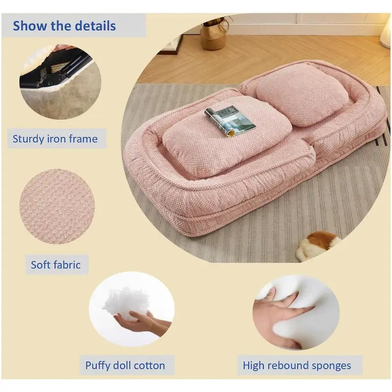 Lazy Sofa Couch,5 Adjustable Position,Sit,Sleep,Fold,Suit to Put in Bedroom, Living Room