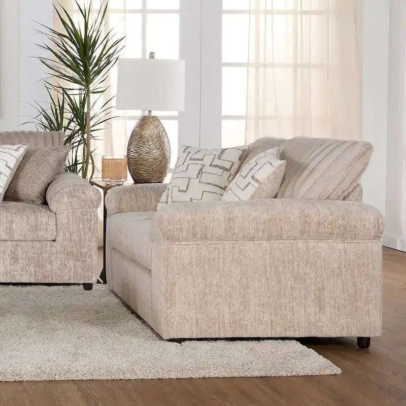 Roundhill Furniture Nason Wide Wale Corduroy Sofa, Loveseat, and Cuddle Chair Set
